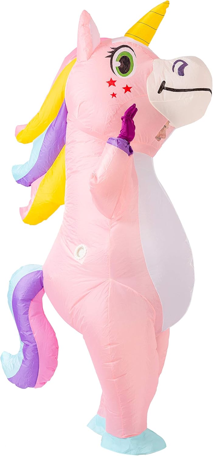 Spooktacular Creations Full Body Unicorn Inflatable Costume Adult (Pink): Clothing