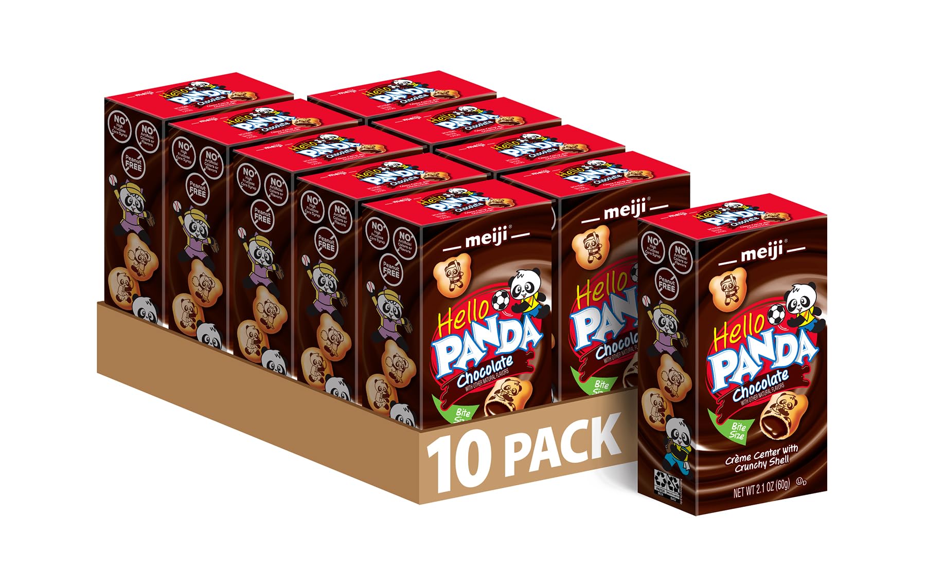 Meiji Hello Panda Cookie, Chocolate, 2.1 Ounce