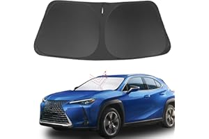 YYCKE Windshield Sun Shade Accessories Compatible with Lexus UX 2021 2022 2023 2024 Foldable Sunshade Sun Visor Blocks UV
