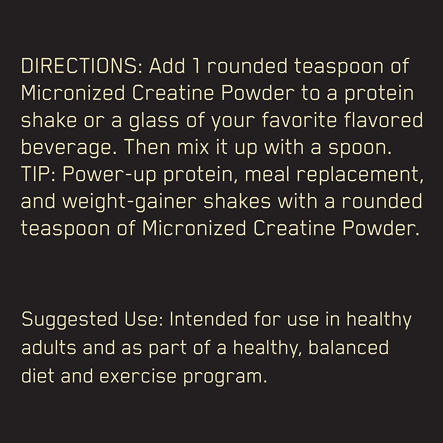 Optimum Nutrition Micronized Creatine Monohydrate Powder, Unflavored, Keto Friendly, 30 Servings (Packaging May Vary): Health & Personal Care