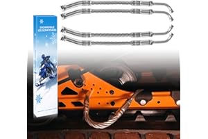 KAVIUS Ice Scratchers Snowmobile 2025 UPGRADED 4-PACK Compatible with Polaris Skidoo Arctic Cat Snowmobile Scratchers Fit for Reverse & Non-reverse Gear Equipped Snowmobiles Track Heights Above 2-1/2"