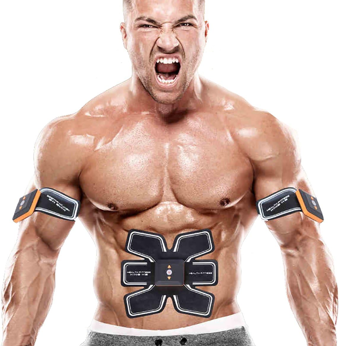 Oruil New Development Electronic Muscle Stimulator For Body Exercise Abdomen/Arm/Leg/Waist Abs Stimulators Muscle Training Machine With USB Line Charging Abs Trainer EMS For Office/Home/Trip