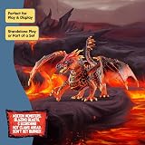 Schleich Eldrador Creatures Lava Dragon Toy 8" Movable Wings Red Monster view 8