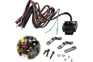 RAHQHD Universal 12V Winch Switch Kit for ATV/UTV Compatible with Polaris, Warn, Badlands, Arctic Cat, Champion, KFI, Ramsey, Includes Toggle/Rocker/Thumb Switch, Handlebar Mount & Bracket