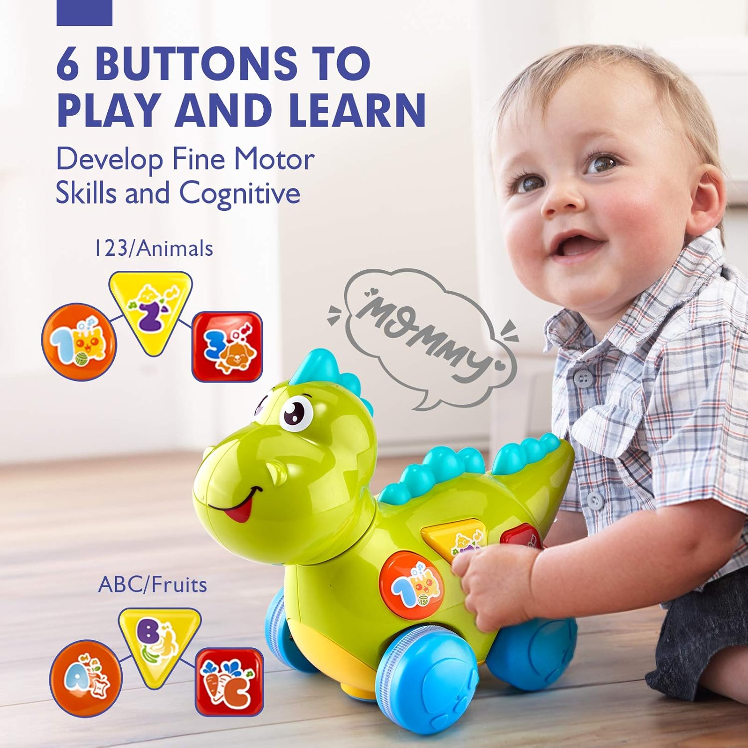 CubicFun Dinosaur Toys for Baby Toys 12 Months Boys Early Development