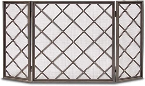 YAOLUU Decoración de la Pantalla de la Chimenea Tres Pantallas de