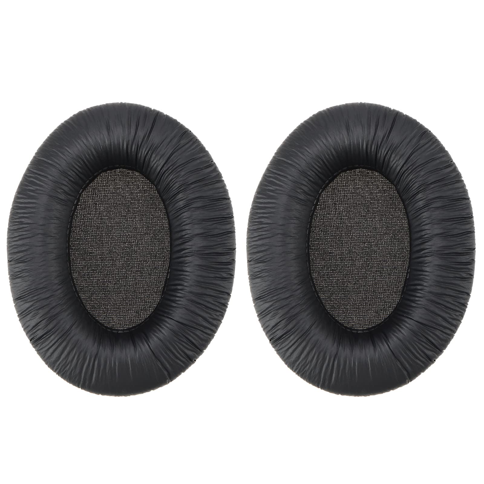 ECSiNG 1 Pair Ear Pads Compatible with Sennheiser HD201 HD180 HD201S Headphones Soft Comfort Leather Ear Cushions Replacement Headset Repair Parts Black