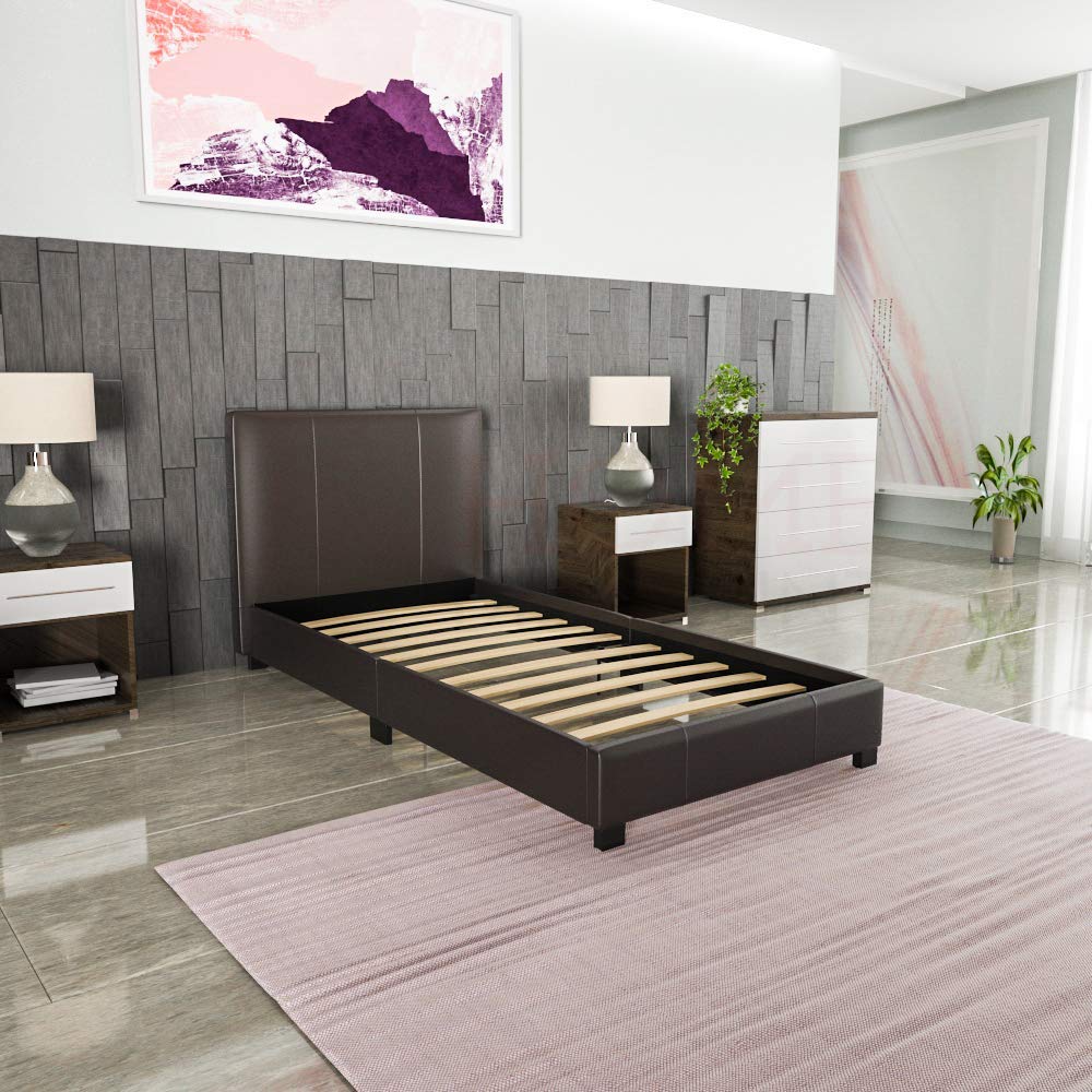 Brown Vida Designs Lisbon Single Bed 3ft Ottoman Bed Frame