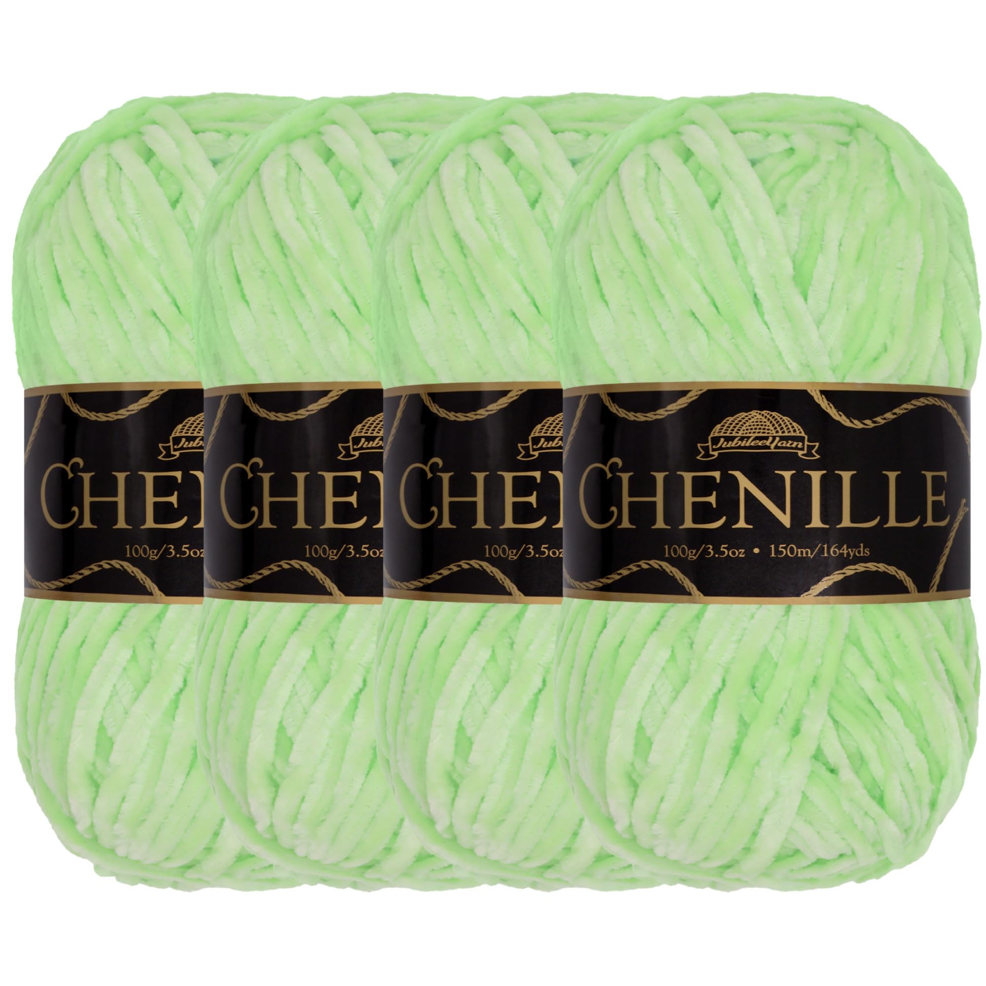 JubileeYarn Chenille Yarn - Worsted Weight - 100g/Skein (4 Skeins, 135 Ambrosia)