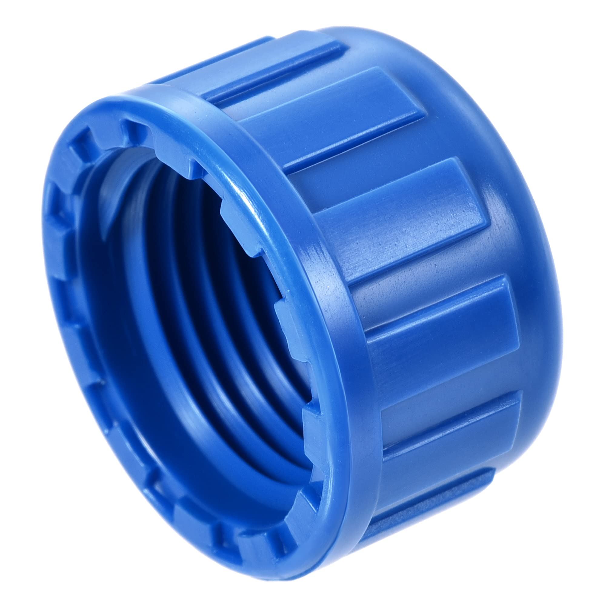 sourcing map 1/2PT Pipe Fitting Cap, PVC Round Female Thread Hose Connector, for Garden and Outdoor Water Pipes End, Blue 10Pcs