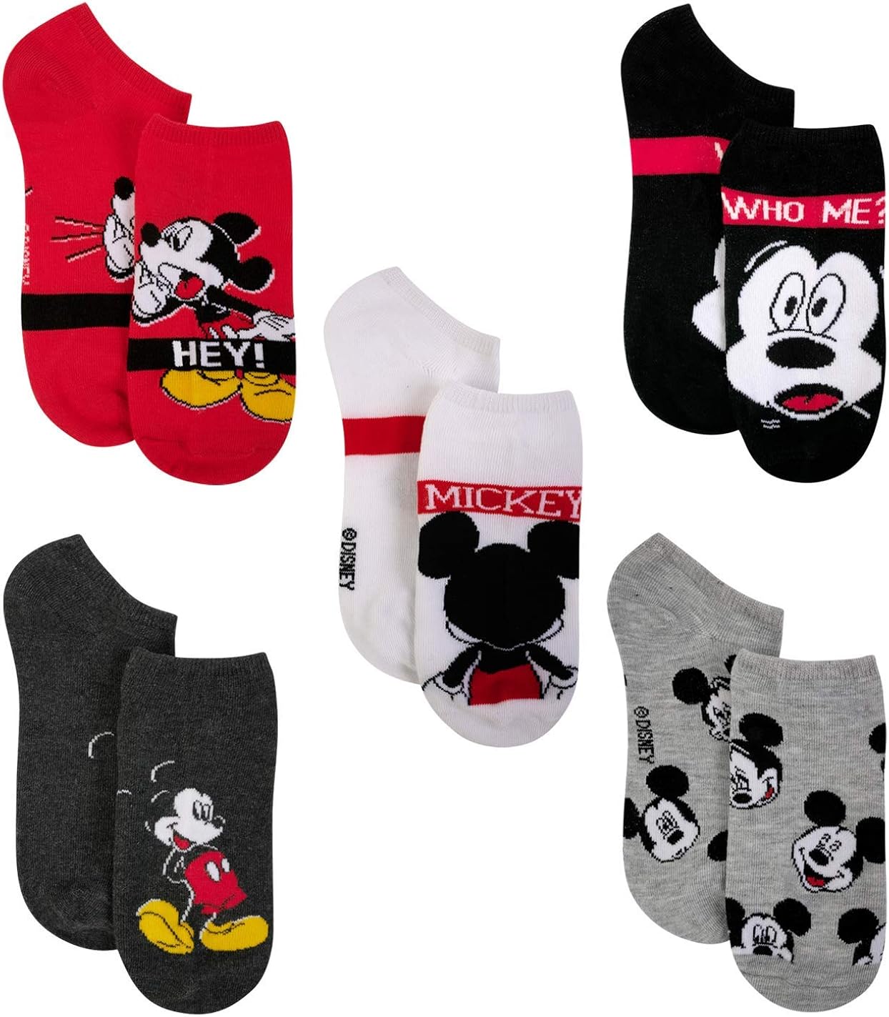 Disney Women's Classic 5Pack No Show Socks Amazon.ca Clothing