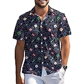 99TIMORO Game Character Hawaiian Shirt, Anime Movie Themed Button Short Sleeve Top, Men Women Valentine Gifts