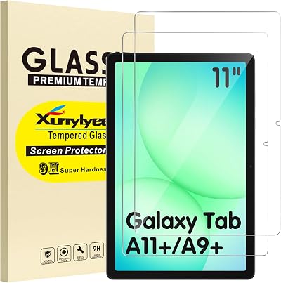 XunyLyee 2-Pack Screen Protector for Galaxy Tab A11 Plus/A11+/A9 Plus 11 Inch