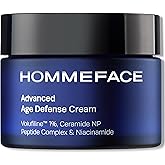 HommeFace Men’s Advanced Age Defense Anti-Wrinkle Day & Night Face Cream - Korean Skincare Technology with Volufiline, Ceramide, Hyaluronic Acid, Peptides & Collagen, 1.76 oz