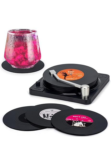 Headphones Turntable DJ Radio Record Player Pair Cufflinks
