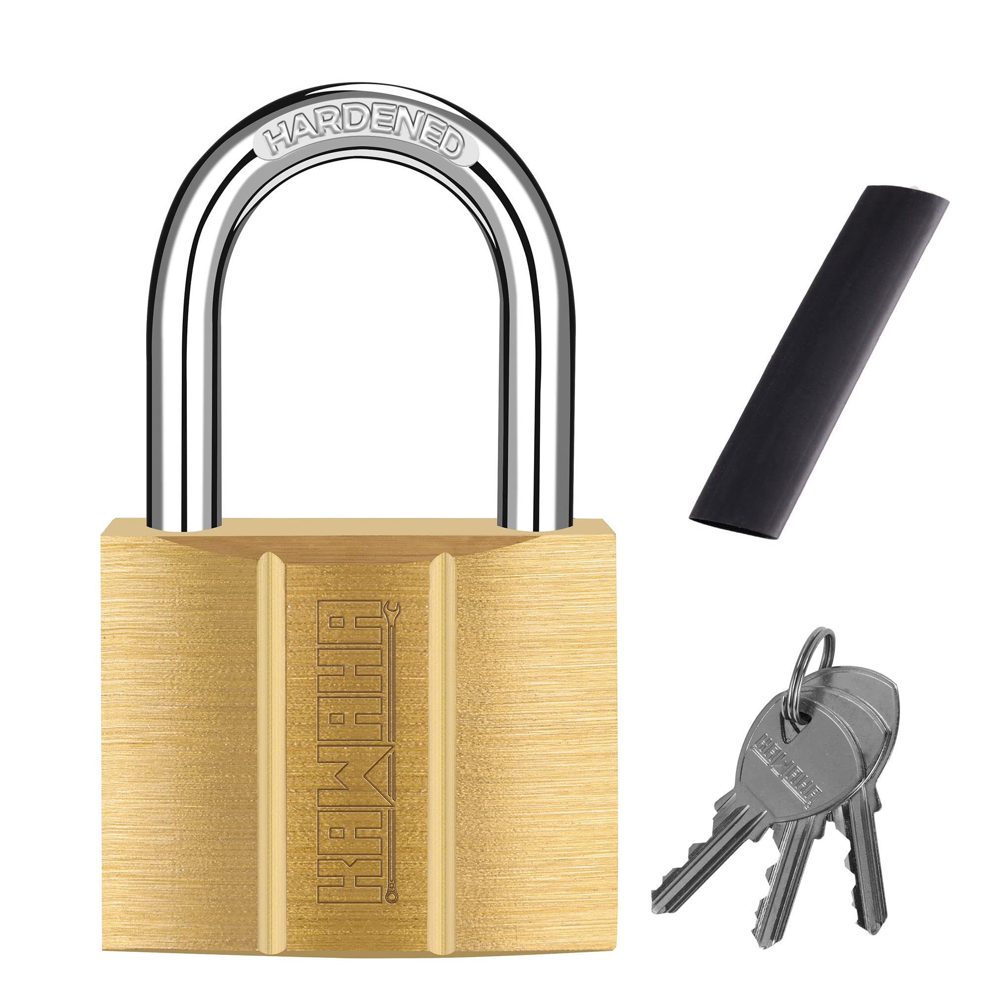 KAWAHA 81/40-1P Brass Keyed Padlock (Waterproof, Solid Brass Lock) for Sheds, Storage Unit, School, Gym Locker, Fence, Toolbox, Hasp, Storage - 40mm *1