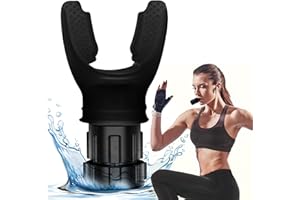 PUDOEN Your Respiratory Muscles Anywhere with Our Portable Lightweight Lung Exerciser - Compact Silicone Breathing Exercise Device for Adults (Black)