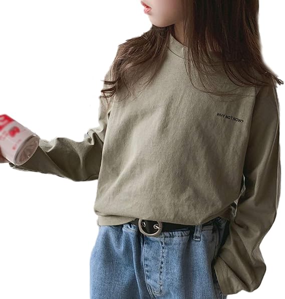 Amazon ルル フェルテ 子供服 女の子 男の子 Tシャツ トップス カットソー 長袖 シンプル 無地 130 150 ガールズ Tシャツ カットソー 通販