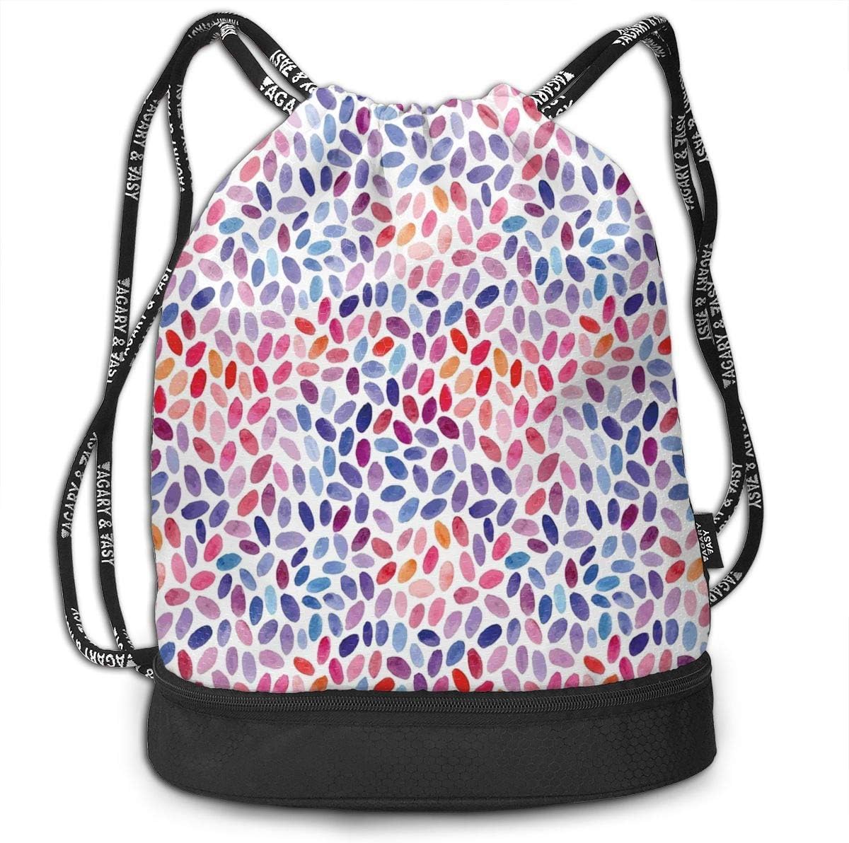 Colorful Petals Basketball Drawstring Bag Backpack Bundle Backpack