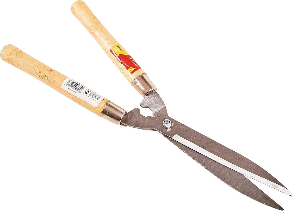 Amtech U0700 Garden Shears Wooden Handle for Hedges Shrubs Grass