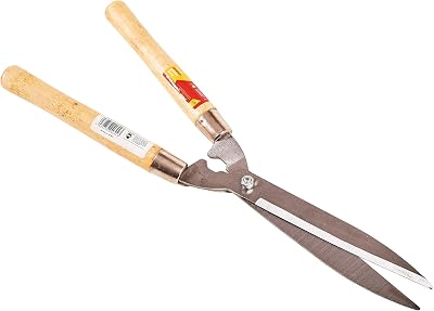 Amtech U0700 Garden Shears Wooden Handle for Hedges Shrubs Grass