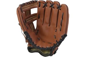 ZYYRSS Baseball Glove for Kids/Youth/Adult, Softball Gloves,Sports Batting Gloves PU Leather Left Hand Glove, Right Hand Thro