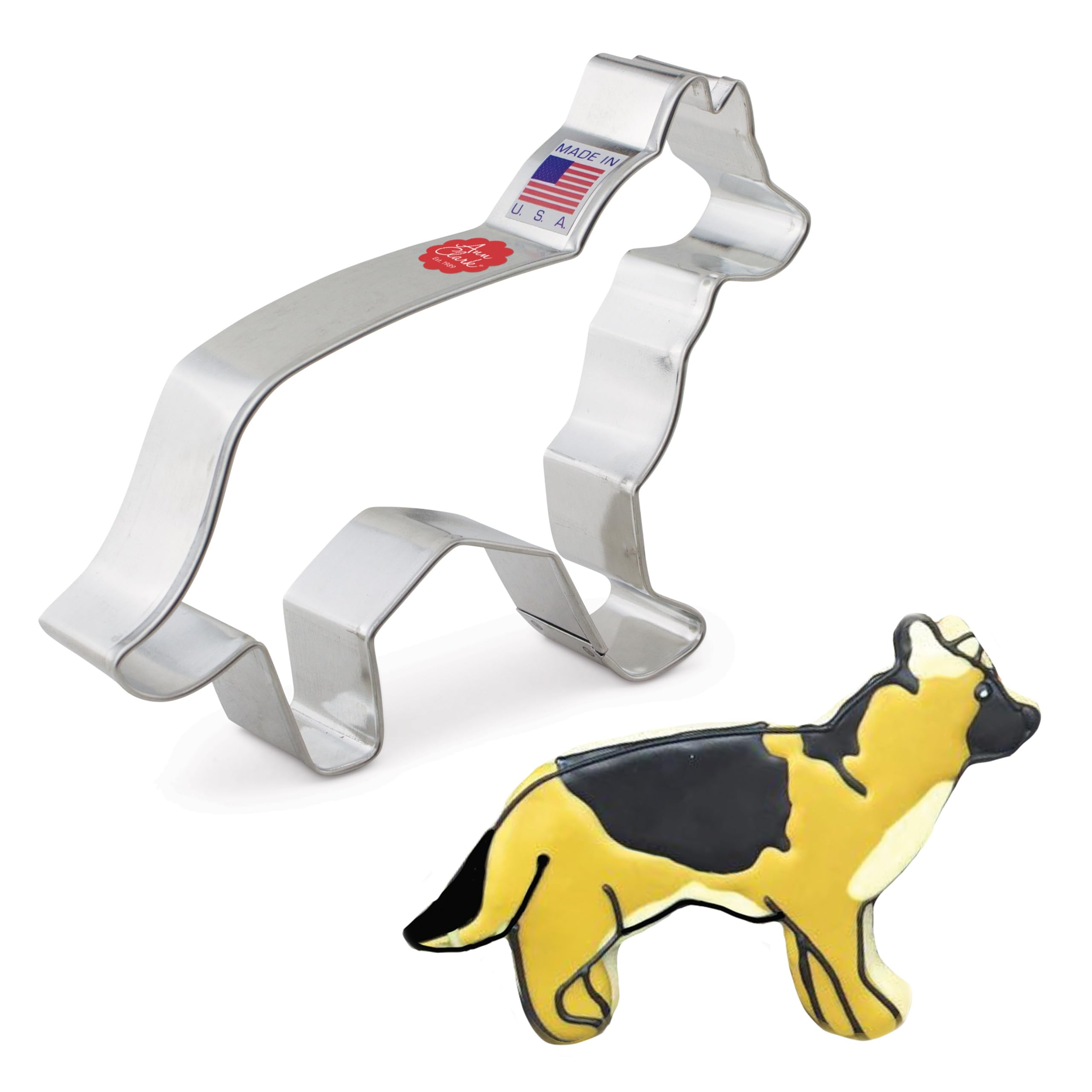 German Shepherd Premium Dog Cookie Cutter 13.34 cm, Made in USA by Ann Clark