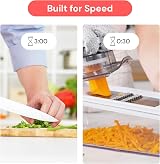 Fullstar PRO 6-in-1 Kitchen Mandoline Slicer Spiralizer Julienne White view 3