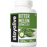 STAY ALIVE Extra Strength Bitter Melon Capsules, 10% Bitter Principles, 150 Pills, 25X Concentrated Powder, 5 Month Supply, Non-GMO & Gluten Free Momordica Charantia Supplement