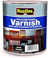 Rustins Polyurethane Varnish Walnut Satin 500ml POSW500