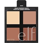 e.l.f. Cream Contour Palette, 4 Shades, Easy to Apply, Blendable, Buildable, Highlights, Contours, Sculpts, Sharpens, Bronzes, Compact, All-Day Wear, Travel-Friendly, 0.43 Oz