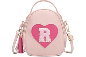 KKXIU Purse Gifts for Girls Cute Little Girl Crossbody Bag Heart Kids Small Backpack with Tassel (R)