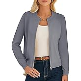 GRACE KARIN Womens Long Sleeve Zip Up Cardigan Sweaters Lightweight Fashion Sweater Jacket Knitted Spring Clothes