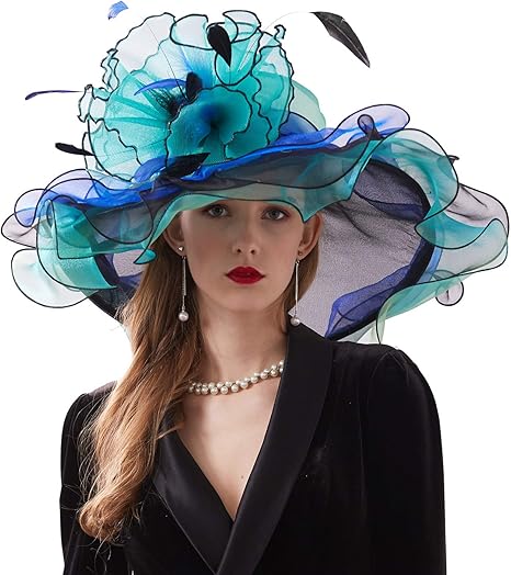 blue wedding hat