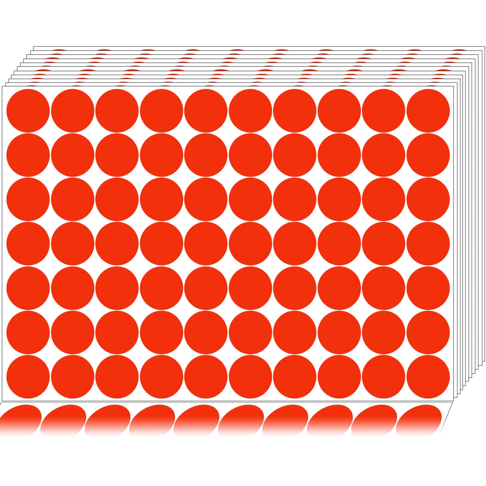 1400 PCS Red Dot Stickers Round Coding Labels