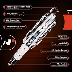 A-Premium Iridium Platinum Spark Plugs Compatible