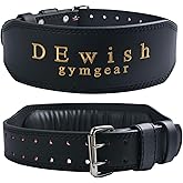 Leather Weightlifting Belt, 10 Adjustable Holes, 4”Width, Double Prong Power Belt for Gym Bodybuilding, weightlifting, powerlifting, squats and deadlifts