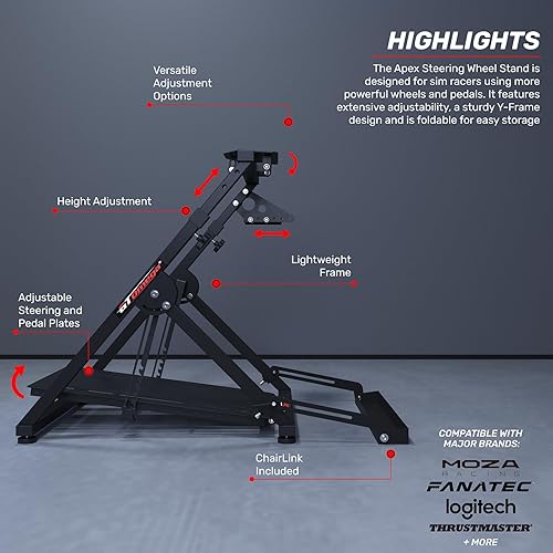 GT OMEGA Apex Racing Wheel Stand for Logitech Fanatec Clubsport
