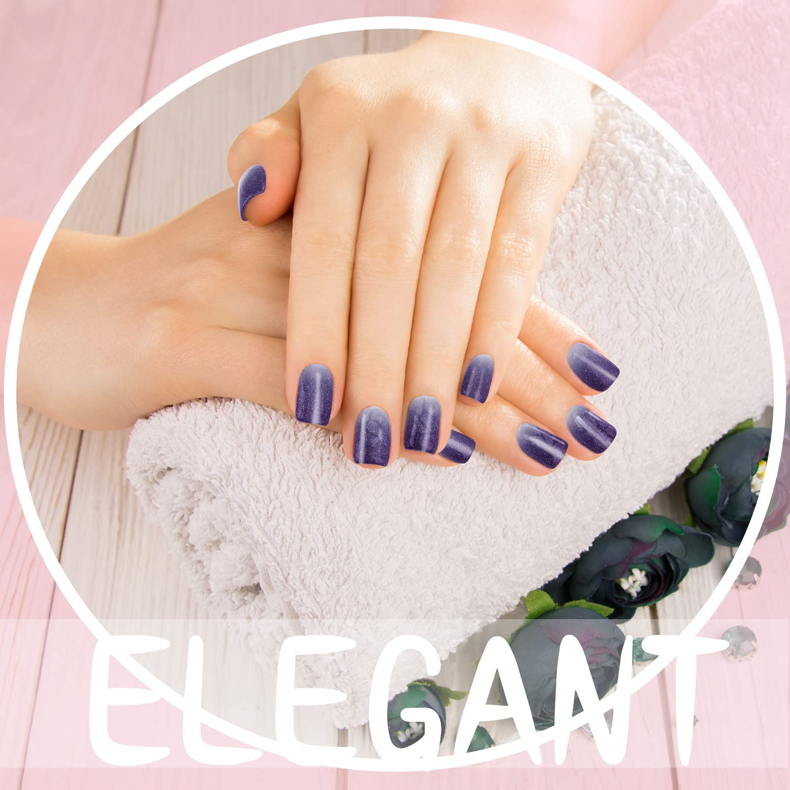 Maitys 336 Pieces 24 Sheets Full Wrap Nail Polish Strips Stickers Self Adhesive Gel Nail Strips Art Decals with File for Women DIY Decorations(Elegant Style) - Image 5