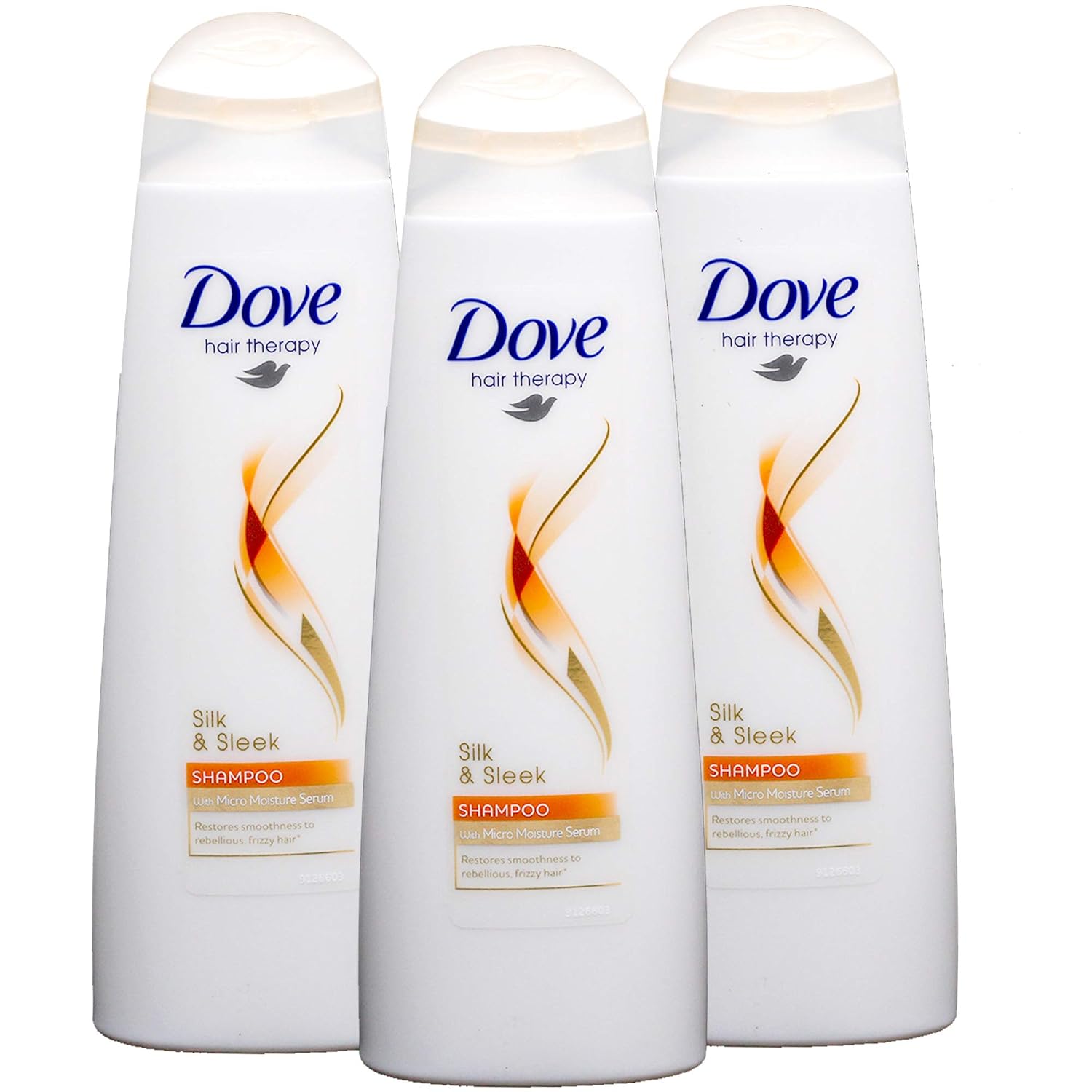 Dove Hair Therapy Shampoo, Silk & Sleek with Micro Moisture Serum - 8.45 Fl Oz x 3 Pack