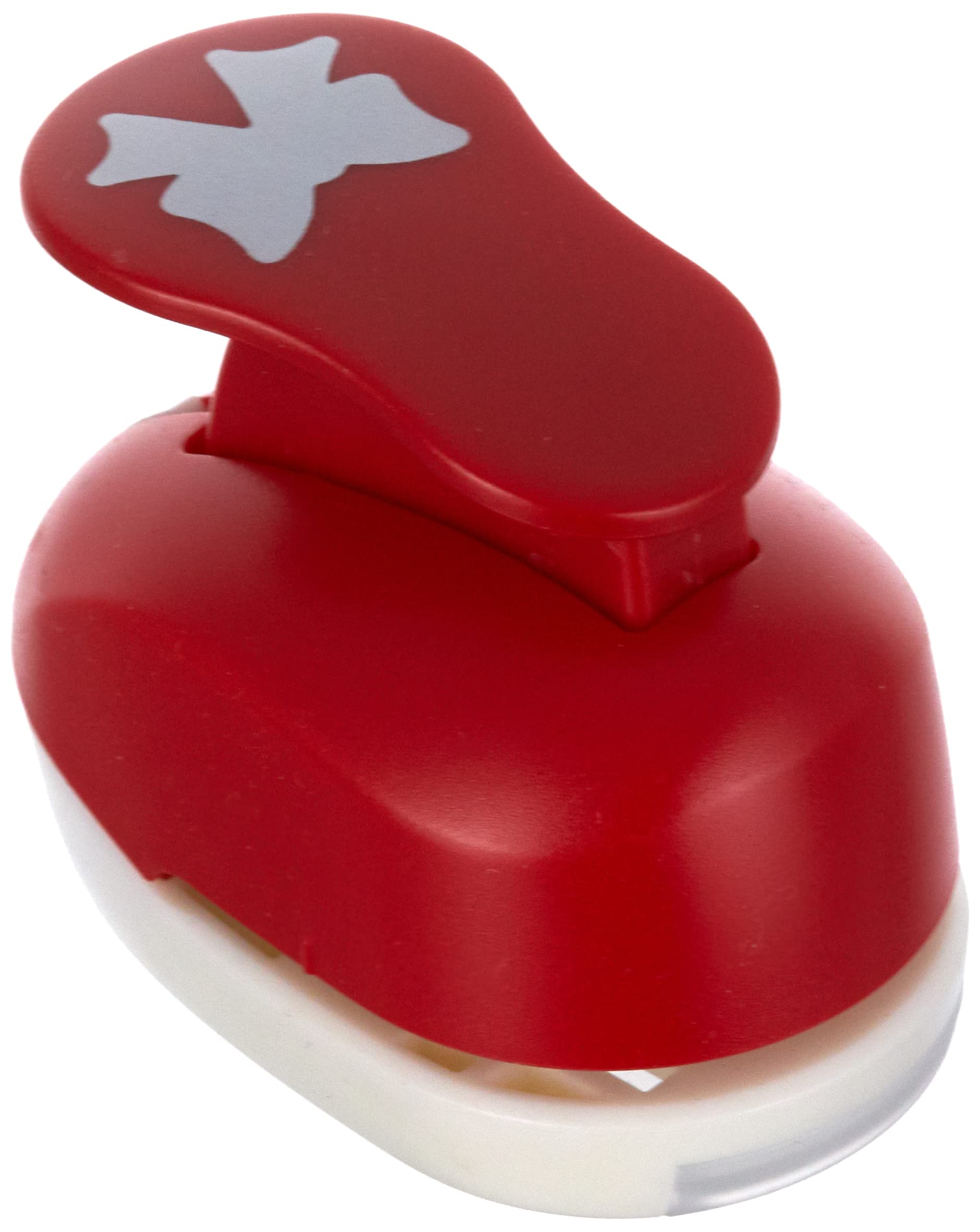 Fixo Punch with Shapes, Bow, Medium, Red