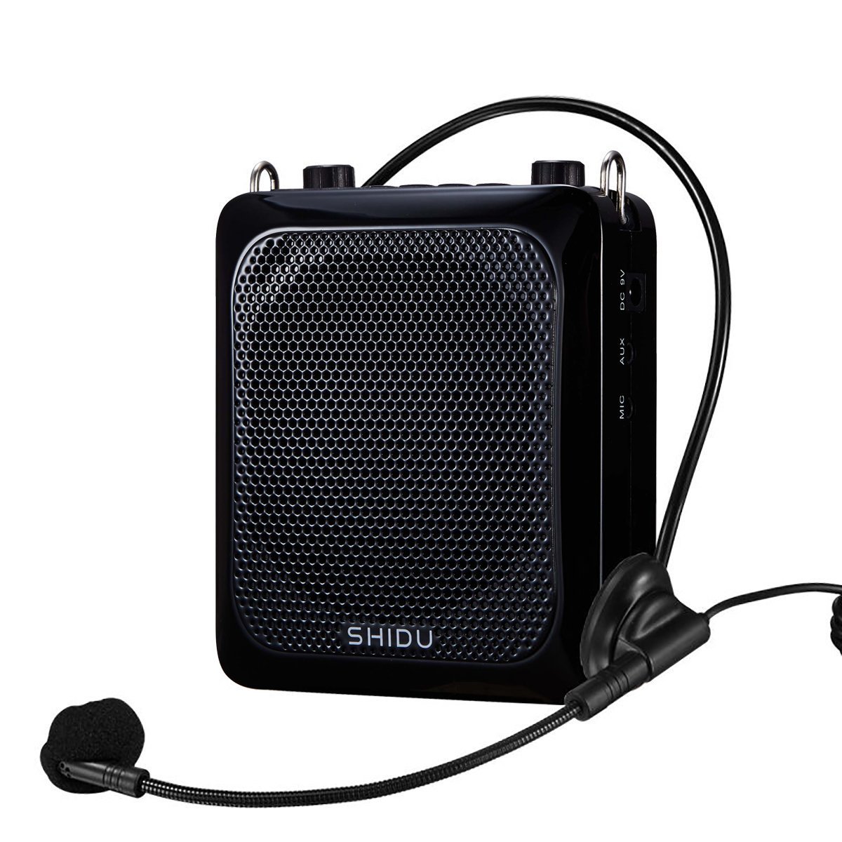 SHIDU Bluetooth Voice Amplifier, Personal Voice Amplifier 18W with Wired Microphone Headset Portable Waterproof Bluetooth Speaker Rechargeable PA System Power Bank for Outdoors,Teachers,Shower,Beach