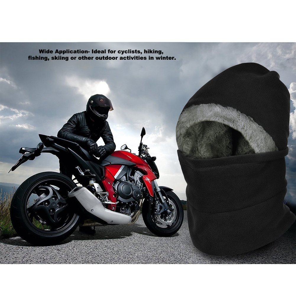 VBIGER Winter Warm Balaclavas Hat Neck Warmer Scarf Warmer Face Cover Balaclavas Skiing Cap for Men and Women (A-Black)