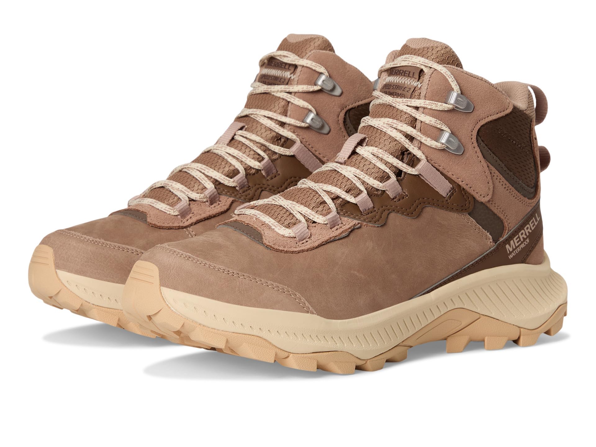 Merrell Women’s Speed Strike 2 Leather Thermo Mid Waterproof Snow Boot, Hazel, 5.5