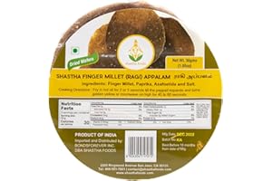 SHASTHA FOODS Shastha Ragi (Finger Millet) Appalam (Pack of 2) Each Pkt 300g (B-P)