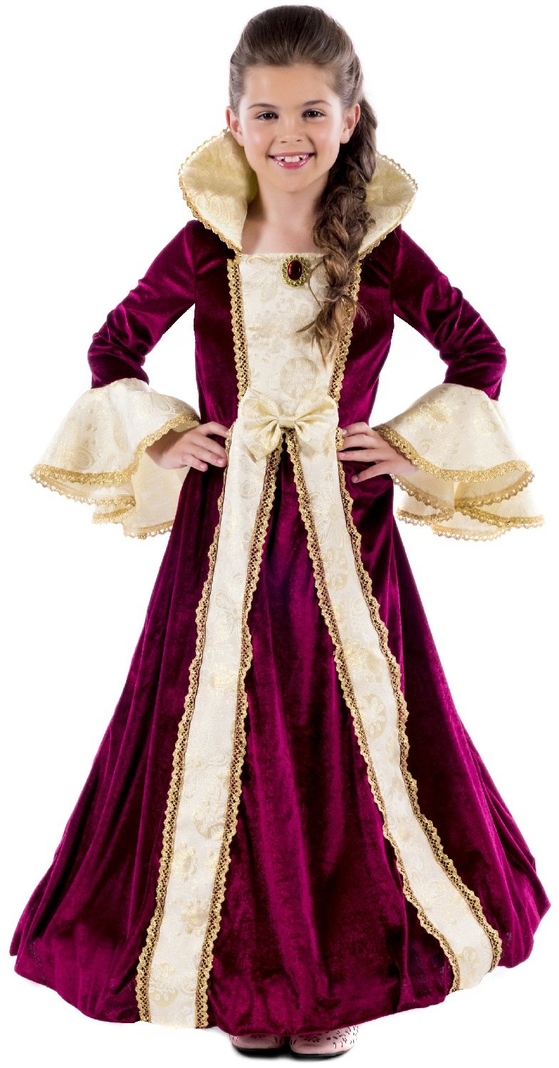 open lace back dress Katherine Parr Boleyn Queen French hood costume NEW Purple Gold Tudor   Cosplayrr