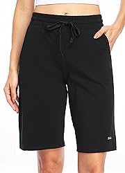 Willit Women's Shorts 10" Bermuda Cotton Long