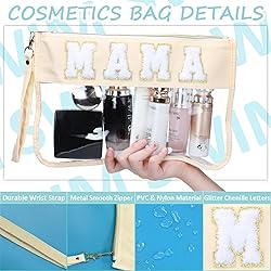 BuyCard 2 Pcs Preppy Patch Clear Mama Bag, Women