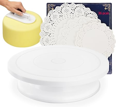 Chumix Torten-Drehplatten Set - 35-teiliges Profi-Backzubehör Mit Drehteller & Allem Was Du Brauchst