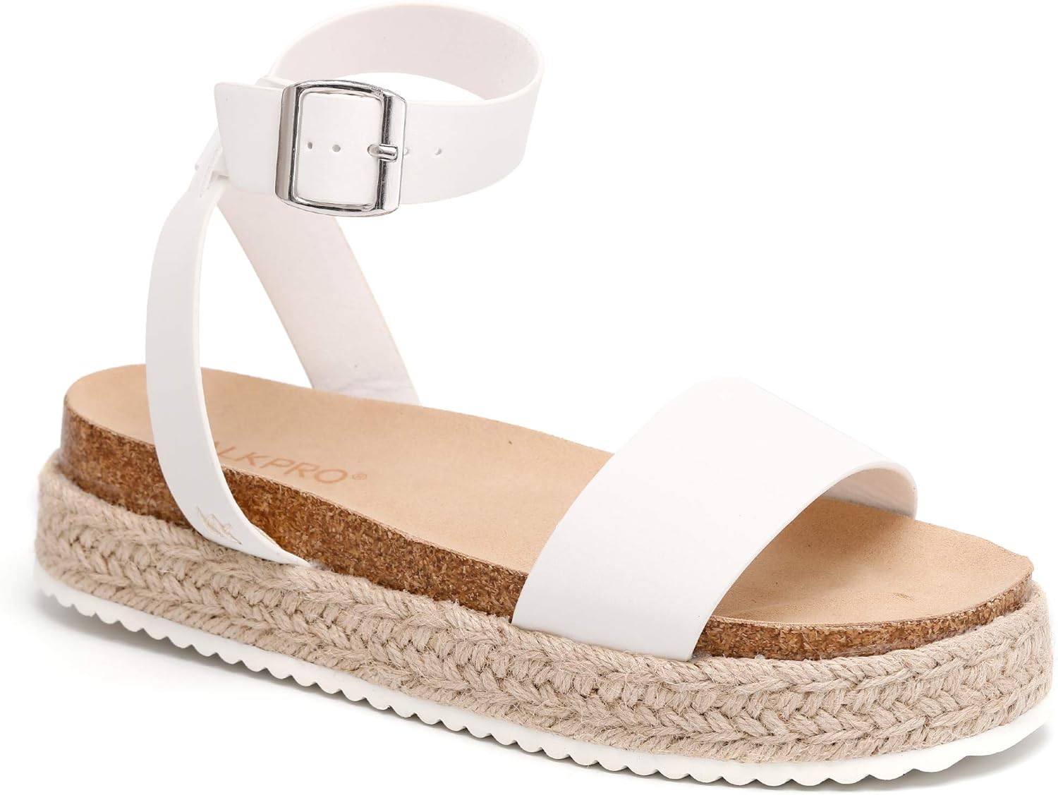 WALK PRO Women's Platform Sandals with Open Toe Adjustable Ankle